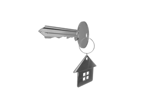 transparent key with house-shaped tag isolated on background - Download Free Stock Videos Pikwizard.com