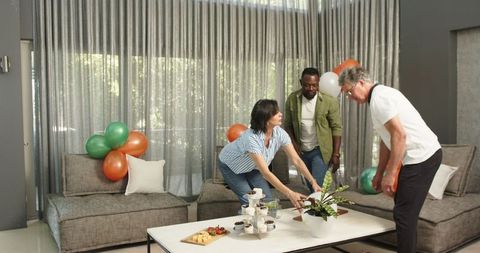 Diverse Patients Preparing Room for Welcoming Gesture in Healthcare Setting