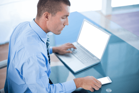 Transparent Smart Devices with Busy Office Professional Engagement - Download Free Stock Videos Pikwizard.com