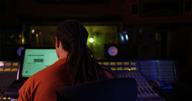 Music Producer Working in Recording Studio with Advanced Equipment - Download Free Stock Images Pikwizard.com
