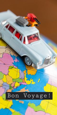 miniature car on world map reflecting travel adventures - Download Free Stock Templates Pikwizard.com