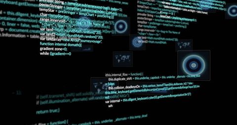 Futuristic Code and UI Visualization with Cyber Affinity