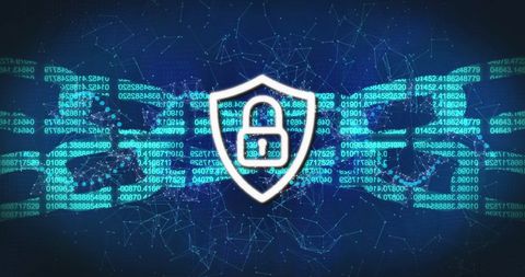 Digital Shield Protecting Network Security with Binary Code - Download Free Stock Images Pikwizard.com