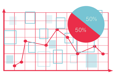 transparent data visualization with red and blue diagrams - Download Free Stock Videos Pikwizard.com