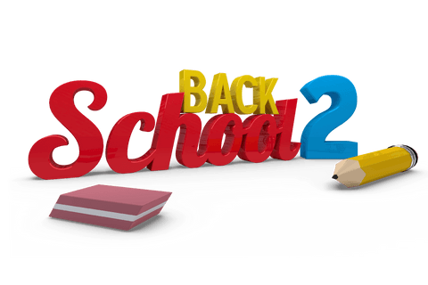 colorful back to school 3d text transparent background - Download Free Stock Videos Pikwizard.com