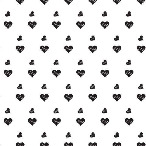 Variety of Black Hearts on Transparent Background for Valentine's Day