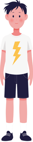 Happy Caucasian Boy in Casual Outfit on Transparent Background