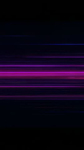 Vertical neon streaks pulsing, shifting in digital void | Looping motion background