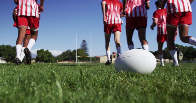 Youth Rugby Team Running Towards Field - Download Free Stock Images Pikwizard.com