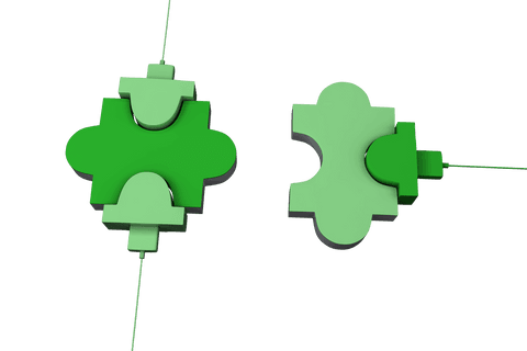Green Puzzle Pieces Disconnecting on Transparent Background - Download Free Stock Videos Pikwizard.com
