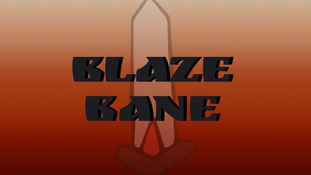 BLAZE BANE graphic featuring a bold rocket on a vibrant red background. Ideal for promoting product launches, marketing campaigns, and events that signify energy and excitement. Perfect for use in digital advertisements, social media banners, or event posters to capture audience attention and convey a powerful message of dynamic growth and ambition.