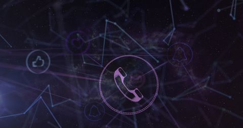 Global technology digital interface network background