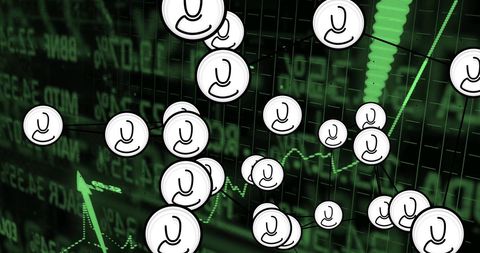 Network Connections Over Financial Data Processing - Download Free Stock Images Pikwizard.com