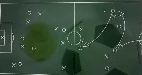 Digital Soccer Strategies Animation with Global Connections