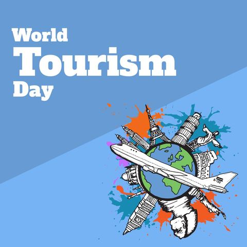 Celebrating World Tourism Day with Iconic Global Monuments - Download Free Stock Templates Pikwizard.com