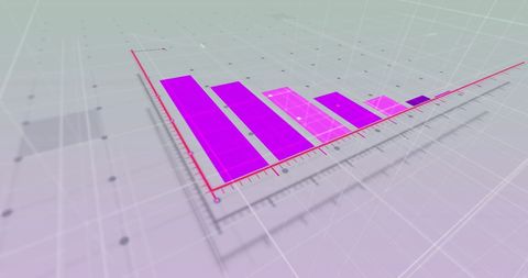 Abstract Futuristic Bar Graph with Pink Bars and Grid Background - Download Free Stock Images Pikwizard.com