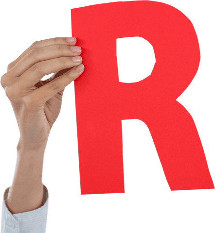transparent hand holding red alphabet letter r cutout - Download Free Stock Videos Pikwizard.com
