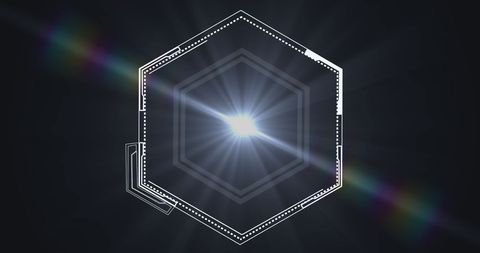 futuristic hexagonal design with light rays - Download Free Stock Images Pikwizard.com