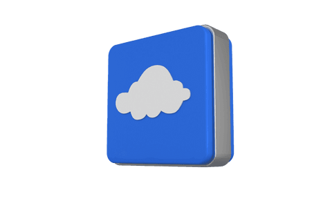 Transparent Blue Tablet Icon with White Cloud Symbol - Download Free Stock Videos Pikwizard.com