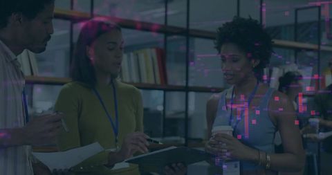 Innovative Collaboration in Modern Office Lounge