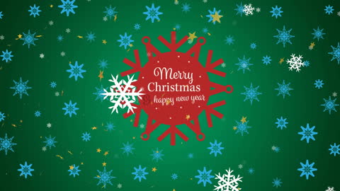 Festive Merry Christmas and Happy New Year Greeting Design