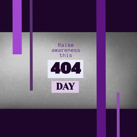 minimalist 404 day awareness digital banner - Download Free Stock Templates Pikwizard.com