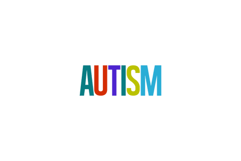 Colorful keyword transparent background autism concept