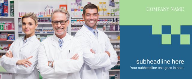 Smiling Pharmacists in Modern Pharmacy Illustrate Healthcare Expertise - Download Free Stock Templates Pikwizard.com