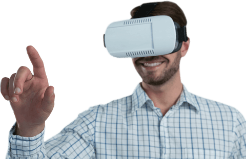 Transparent Background Man Using Virtual Reality Headset Gesturing - Download Free Stock Videos Pikwizard.com