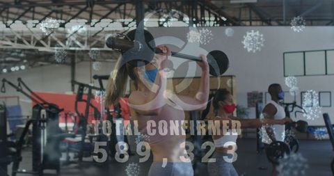 Individuals Workout in Gym with Masks Amidst Pandemic Visualization