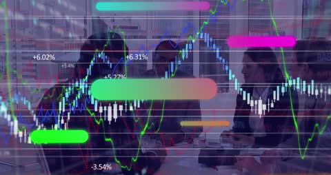 Virtual Reality in Financial Data Analysis Concept
