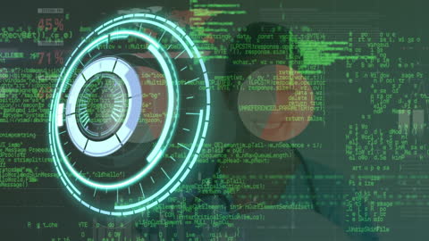 Futuristic Medical Technology Interface with Data Analysis