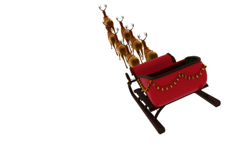 transparent christmas sleigh with reindeer high angle view - Download Free Stock Videos Pikwizard.com