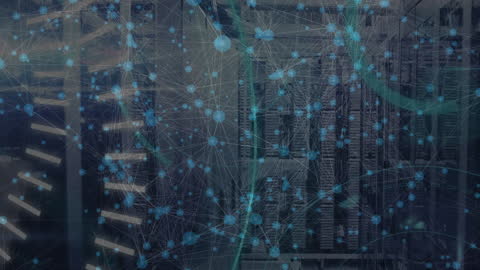 Abstract Network Connections in Futuristic Server Room