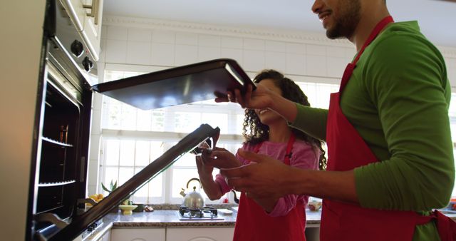 Father and Daughter Baking Together in Home Kitchen - Download Free Stock Images Pikwizard.com