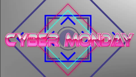 Cyber Monday Neon Retro Sign for Tech Promotions