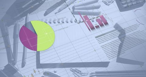 Digital Financial Data Analysis with Charts and Calculations - Download Free Stock Images Pikwizard.com