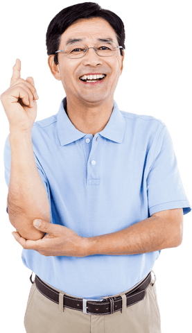 joyful elderly asian man in blue polo showing transparent enthusiasm - Download Free Stock Videos Pikwizard.com