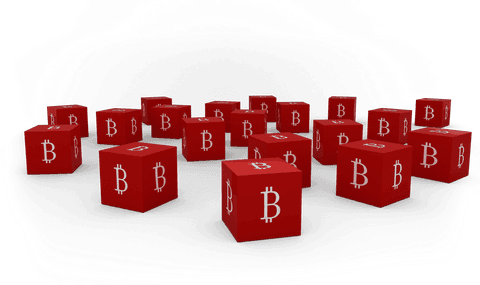 transparent floating red blockchain bitcoin cubes on black background - Download Free Stock Videos Pikwizard.com