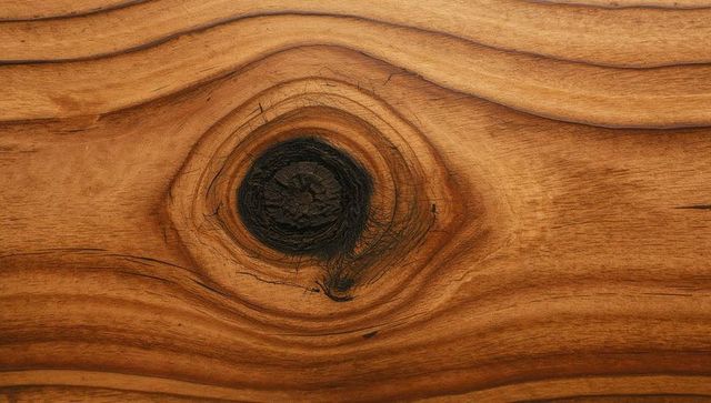 Wood Knot Revealing Rich Grain and Warm Brown Tones for Rustic Background and Design