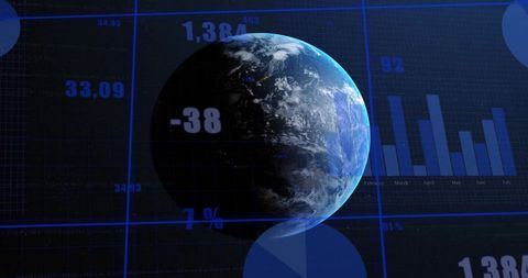 Global Finance with Earth and Data Visualization - Download Free Stock Images Pikwizard.com