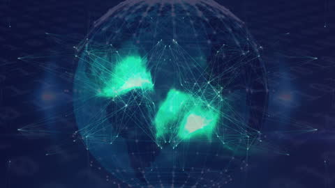 Global Network Connections Abstract Digital Background