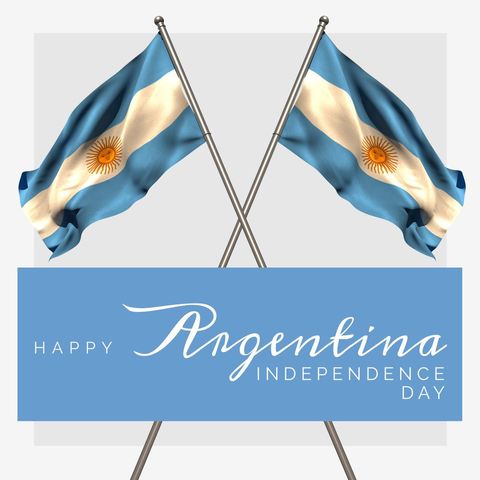 Argentina Independence Day Celebration Concept with Flag Crossed - Download Free Stock Templates Pikwizard.com