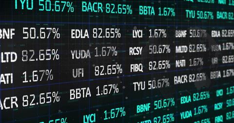 Stock Market Data Display on Digital Screen - Download Free Stock Images Pikwizard.com