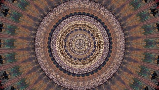 Intricate mandala pattern with decorative floral motifs