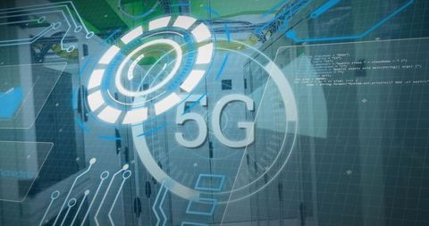 5G Technology Abstract with Digital Overlay and Data Processing Elements - Download Free Stock Images Pikwizard.com
