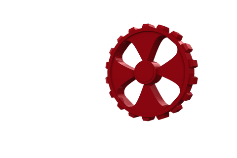 transparent glossy red gear wheel with ripple effect - Download Free Stock Videos Pikwizard.com