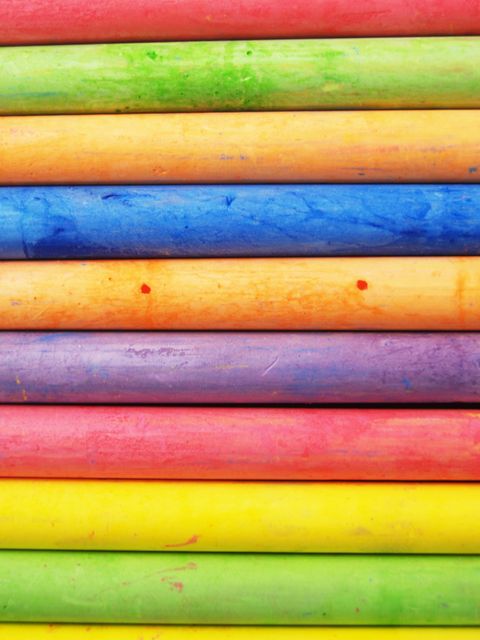 Colorful Chalks Arranged in Rows Close-Up Background - Download Free Stock Photos Pikwizard.com
