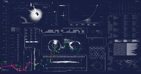 High-Tech Digital Data Processing Visual