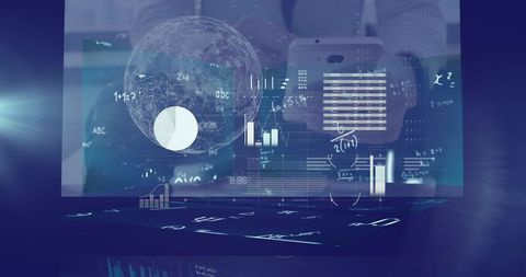Digital data analytics and global business concepts